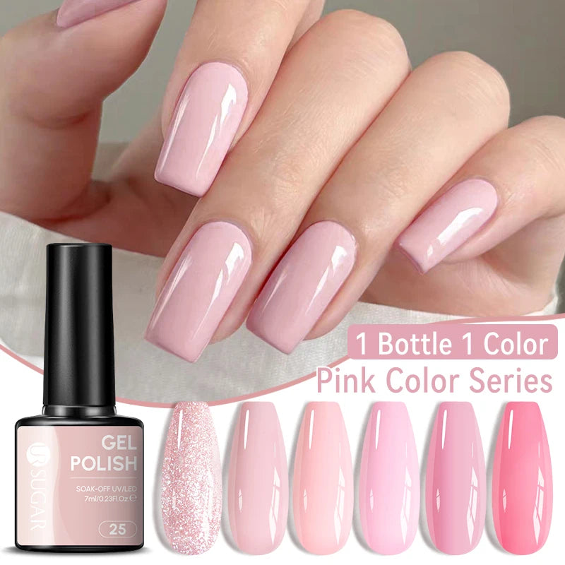 UR SUGAR 7ML Nail Gel Fresh Macaron 107 Colors All For Manicure Semi Permanent Soak Off LED UV Long-Lasting Nail Art Varnish TAVEN System LLC