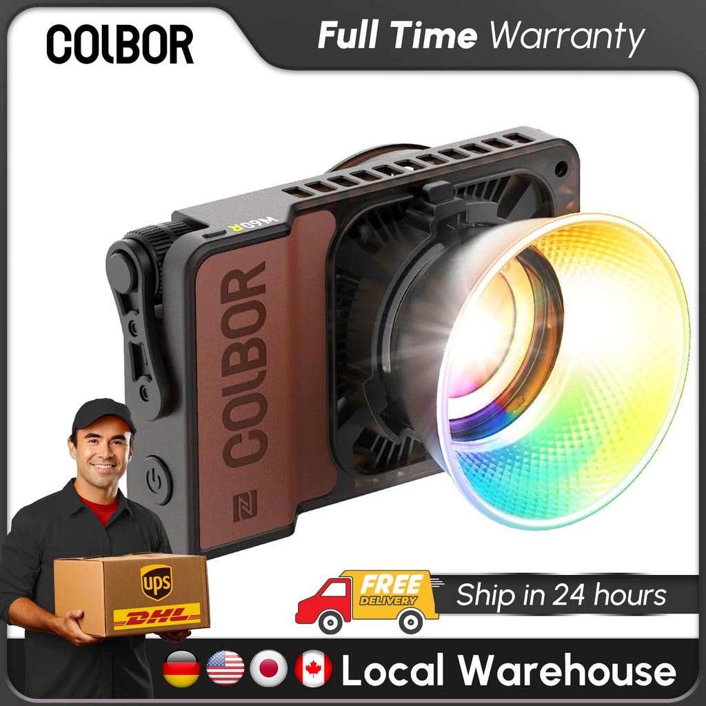COLBOR W60 W60R W100 W100R 60W 100W COB LED Light Photography Lighting Handheld Portable Pocket Light for Outdoor Shooting SYNCO TAVEN System LLC
