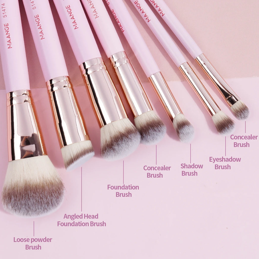 MAANGE 7PCS Makeup Brush Set Foundation Concealer Eyeshadow Makeup Brush for Liquid Cream Soft Dense Cosmetic Makeup Beauty Tool TAVEN System LLC