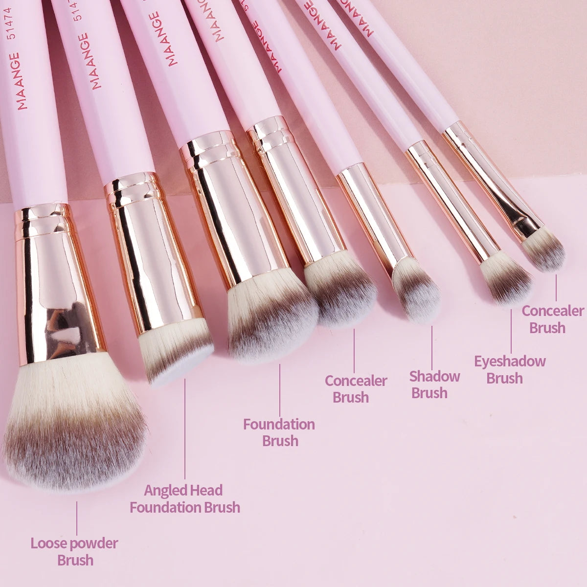 MAANGE 7PCS Makeup Brush Set Foundation Concealer Eyeshadow Makeup Brush for Liquid Cream Soft Dense Cosmetic Makeup Beauty Tool TAVEN System LLC