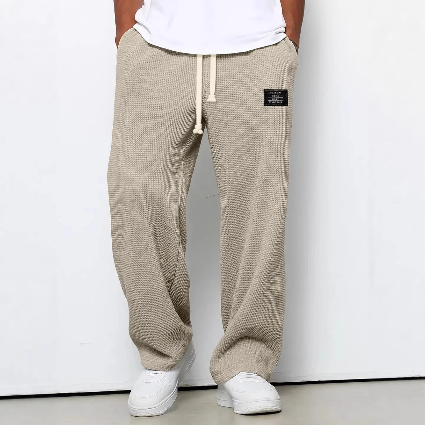 Men Straight Leg Sweatpants Elastic Waist Casual Sports Jogger TAVEN System LLC