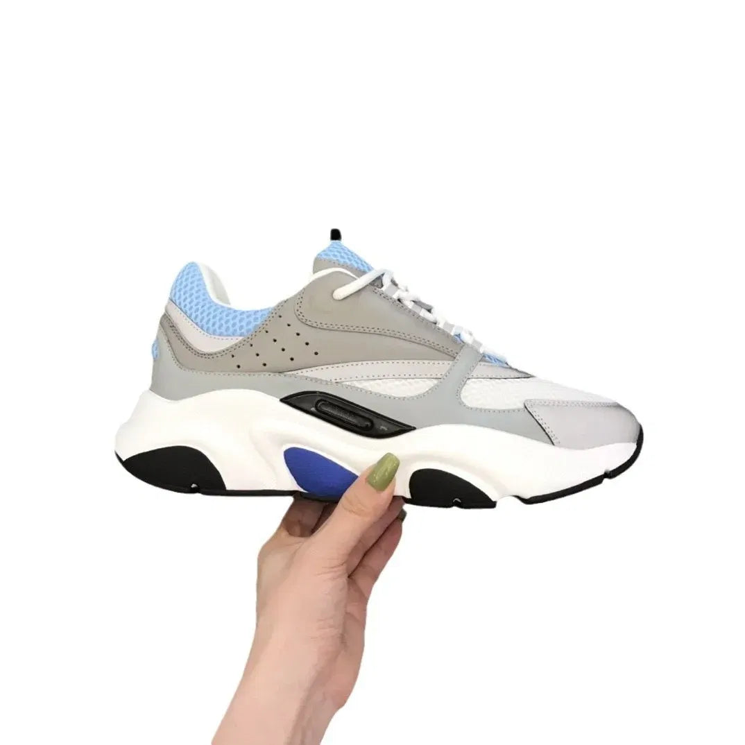 Color: Beige, Shoe Size: 37 - 2025 new B22 sports and leisure thick soled fashionable retro breathable men's and women's height increasing casual shoes NoEnName_Null