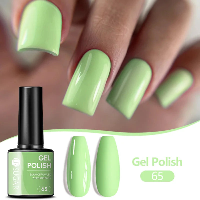 UR SUGAR 7ML Nail Gel Fresh Macaron 107 Colors All For Manicure Semi Permanent Soak Off LED UV Long-Lasting Nail Art Varnish TAVEN System LLC