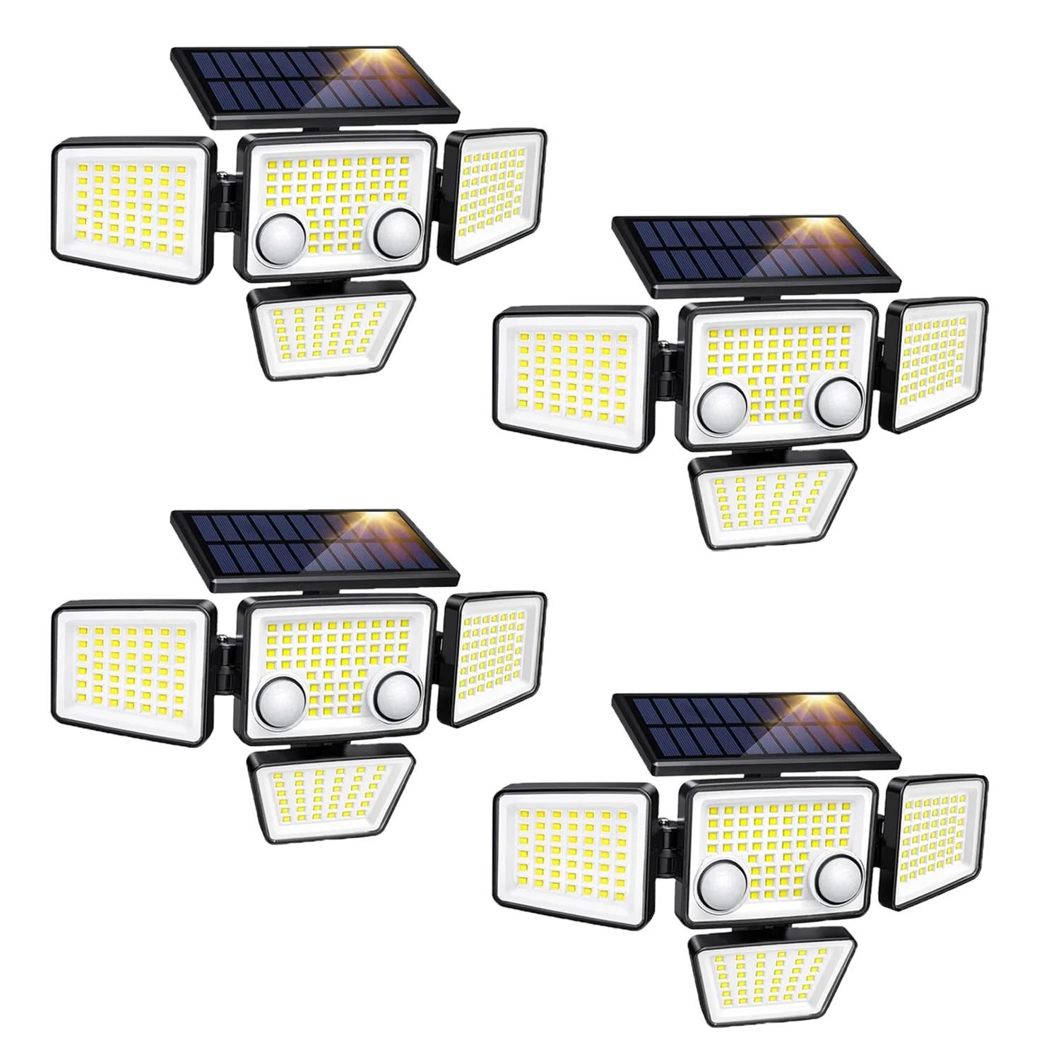3000LM 188 LED solar motion sensor security light for outdoors