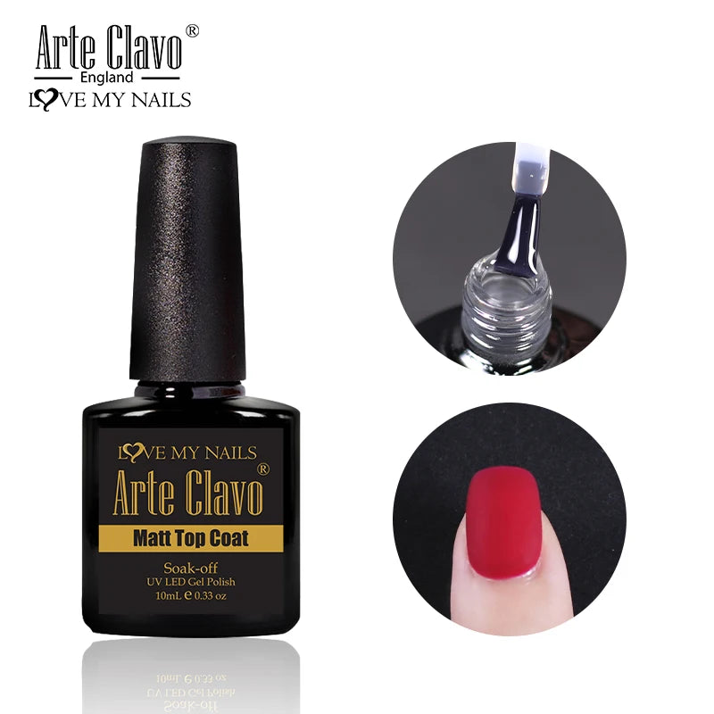 Arte Clavo 15ml Fashion Gel Nail Polish Hema TPO Free Red Colors Glitter Semi Permanent Soak Off UV LED Ultra Diamond Varnish TAVEN System LLC