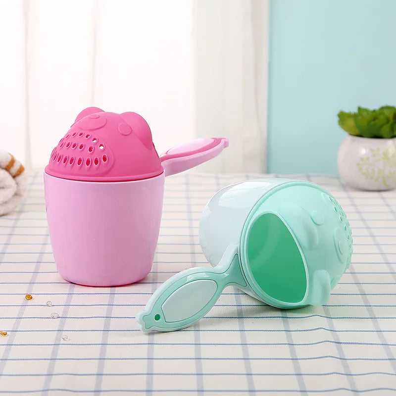 1PC Baby Cartoon Bear Bathing Cup Newborn Kid Shower Shampoo Cup Bailer Baby Kids Shower Water Spoon Bath Wash Cups for 3 Colors TAVEN System LLC
