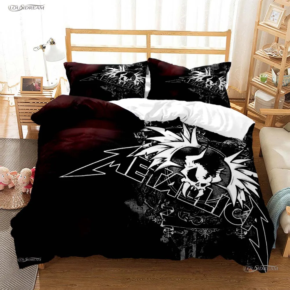 Heavy Metal Music Casal All Season Duvet Cover Comforter Bedding Sets Soft Quilt Cover and Pillowcases Single/Double/Queen/King TAVEN System LLC