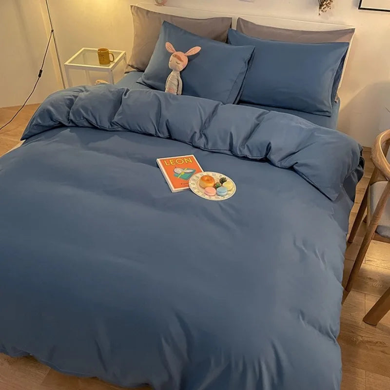 2025 New Solid Color Duvet Cover Double/Queen Size Anti-Mite Durable Comforter Cover Simple Durable (No Pillowcase) TAVEN System LLC