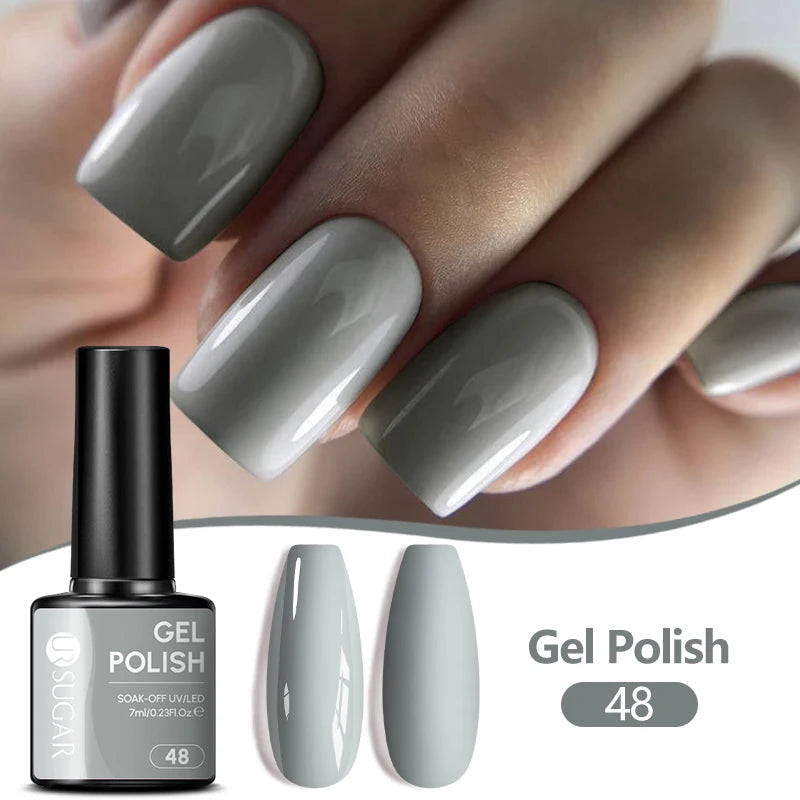 UR SUGAR 7ML Nail Gel Fresh Macaron 107 Colors All For Manicure Semi Permanent Soak Off LED UV Long-Lasting Nail Art Varnish TAVEN System LLC