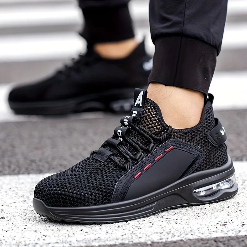 Men Air Cushion Safety Shoes Indestructible Work Shoes Sneakers Steel Toe Anti-smash Industrial Shoe Puncture-Proof footwear TAVEN System LLC