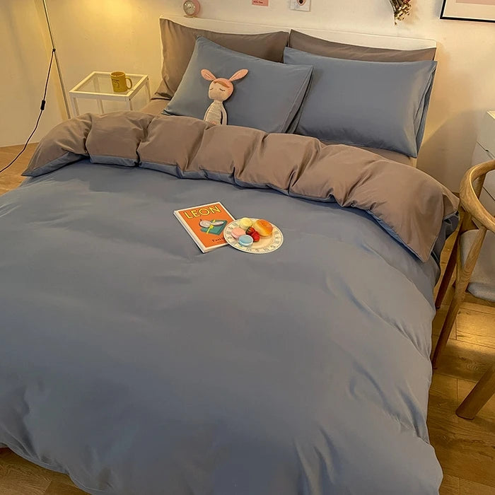2025 New Solid Color Duvet Cover Double/Queen Size Anti-Mite Durable Comforter Cover Simple Durable (No Pillowcase) TAVEN System LLC