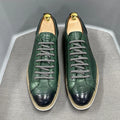 Classic Mens Casual Shoes Genuine Leather Lace-Up Fashion Sneakers Luxury Brand Alligator Print Street Travel Flat Shoes for Men TAVEN System LLC