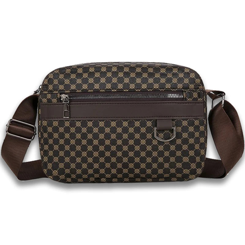 Men’s High Capacity Crossbody Sling Bag PU Shoulder Commute Bag TAVEN System LLC