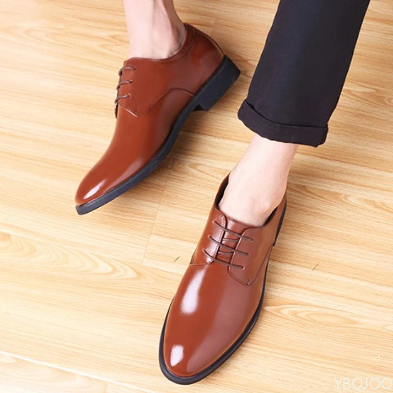Large size fashionable men's office formal shoes low cut daily comfortable pointed multifunctional men's wedding men's shoes TAVEN System LLC