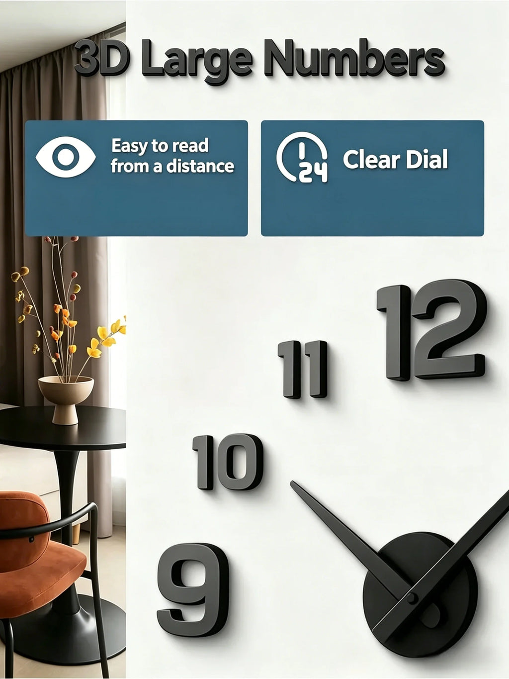 New Modern Design Large Wall Clock 3D DIY Quartz Clocks Fashion Watches Acrylic Mirror Stickers Living Room Home Decor Horloge - TAVEN System LLC
