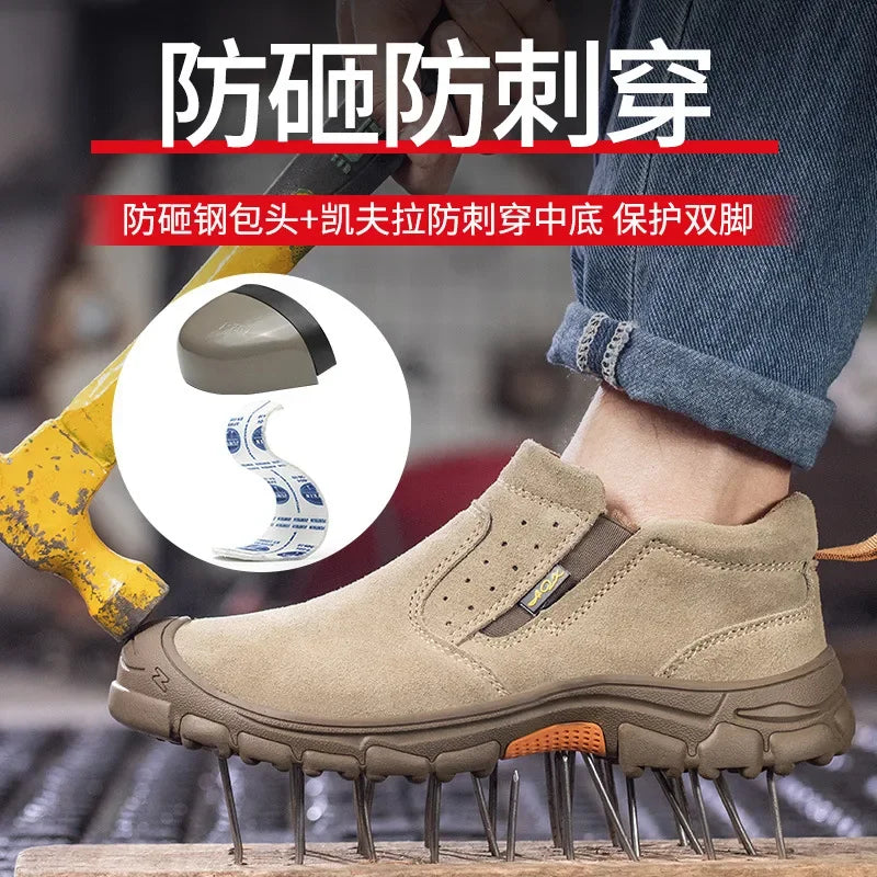Men's work shoes  anti impact, anti puncture, steel wrapped head, electric welder  step on safety shoes  insulation TAVEN System LLC