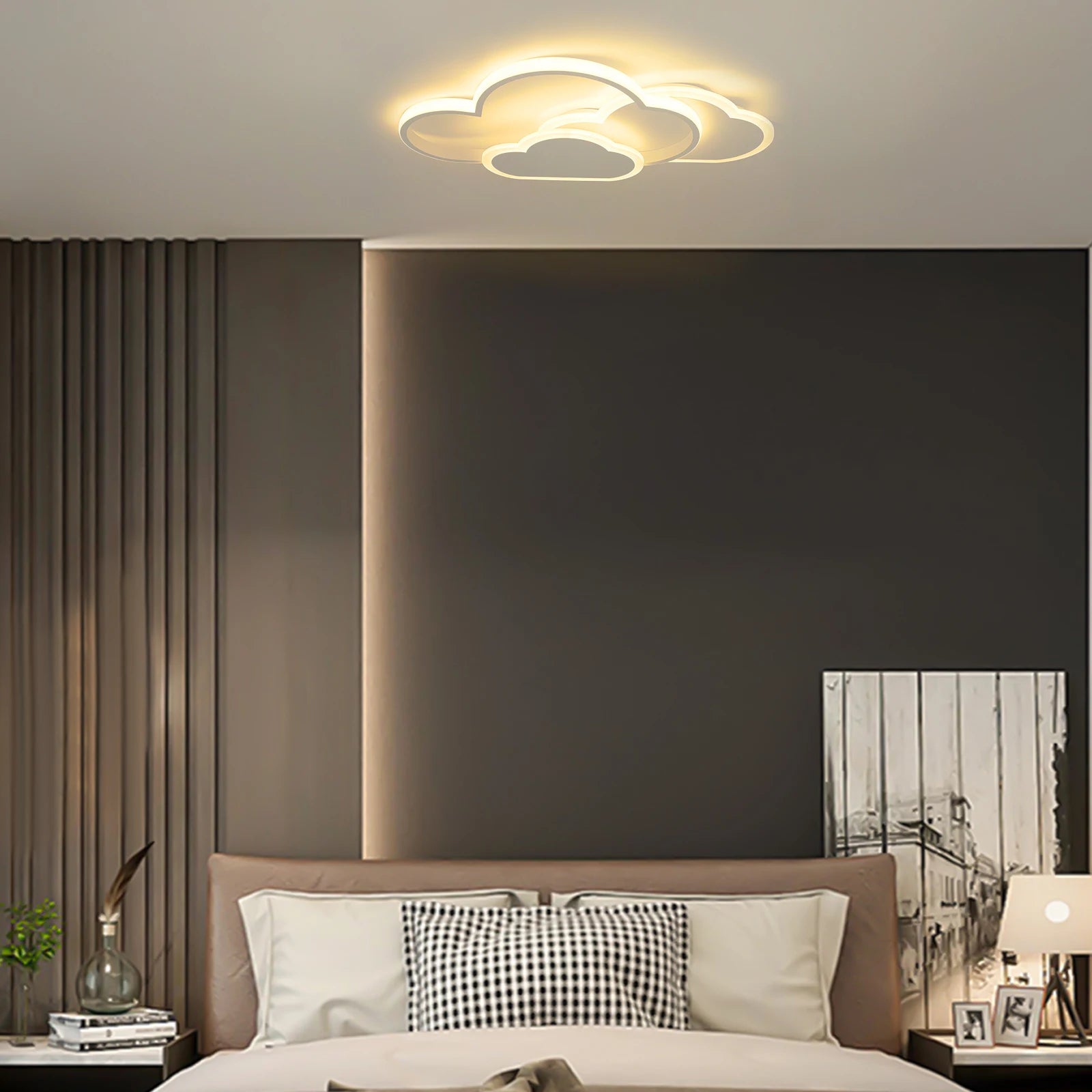 Cloud LED Ceiling Lamp 22" Modern Minimalist Lighting 52cm for Living Room Children's Room Bedroom TAVEN System LLC