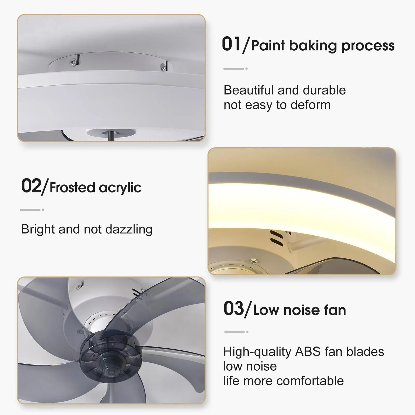 Simple LED Ceiling Fan Light Remote Control with Infinite Dimming 6 Levels of Wind Speed Living Room Bedroom chandelier fan TAVEN System LLC