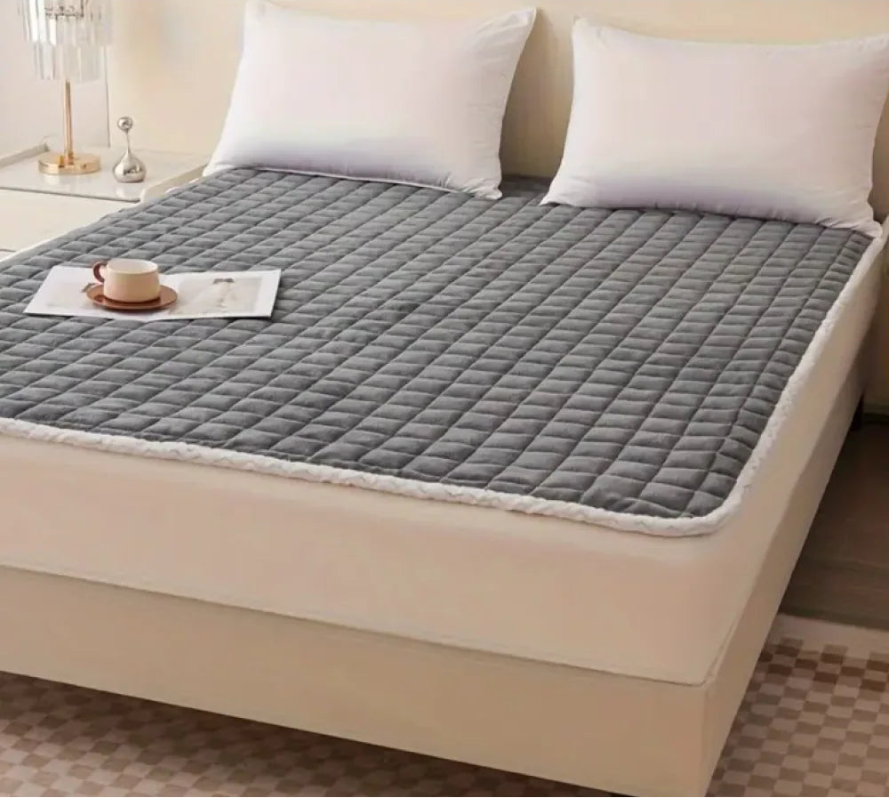 Milk Velvet Mattress Pad Soft Breathable Bedding Protector Queen Size Comfortable Quilted Top Mattress Cover TAVEN System LLC