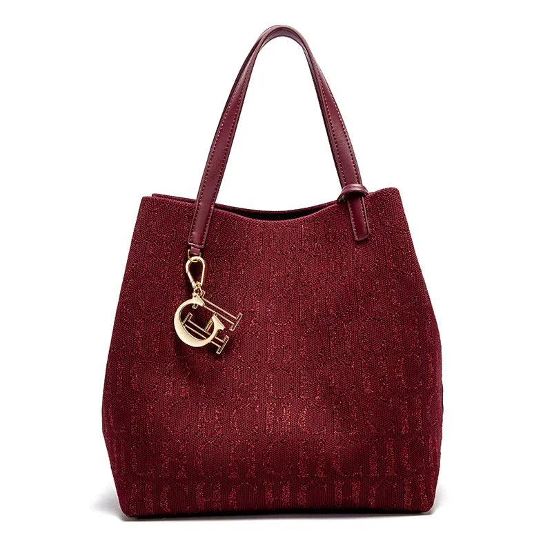 Women Large Canvas Shoulder Bag Simple Daily Commute Tote Bag TAVEN System LLC