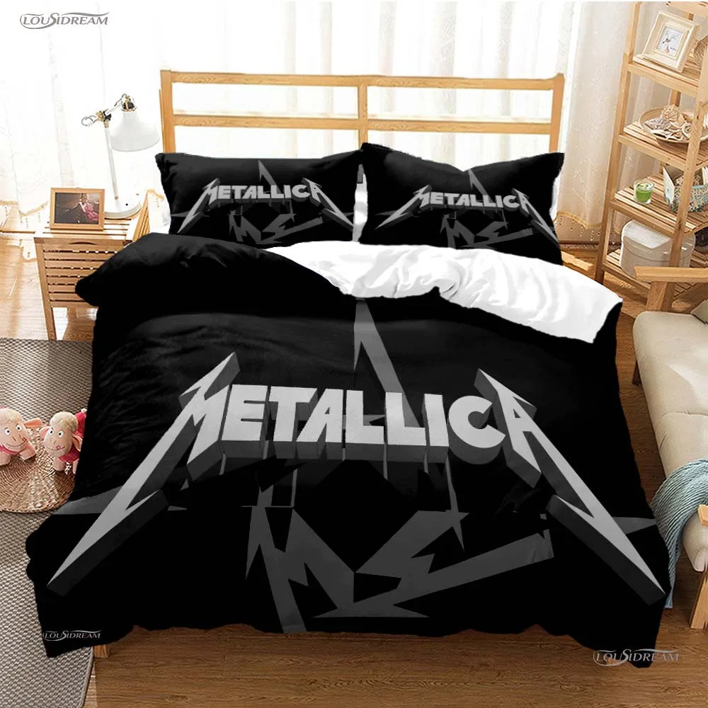 Heavy Metal Music Casal All Season Duvet Cover Comforter Bedding Sets Soft Quilt Cover and Pillowcases Single/Double/Queen/King TAVEN System LLC