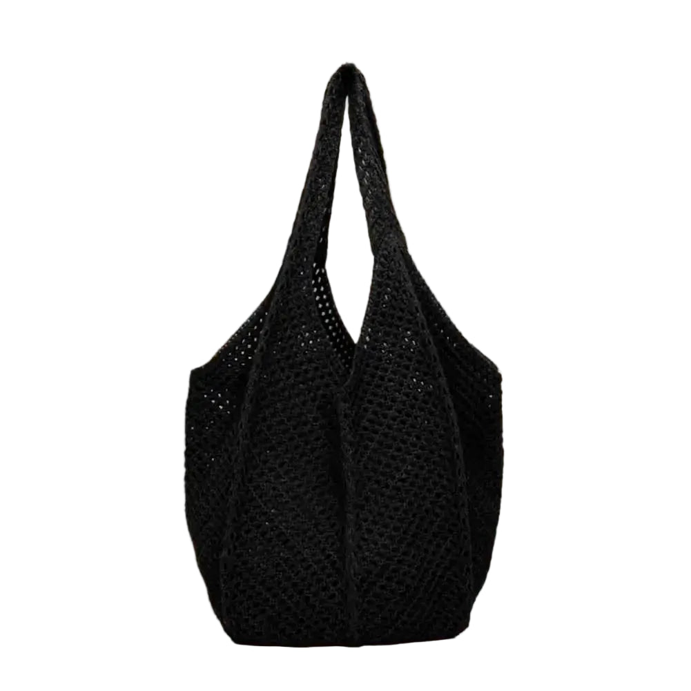 Women Straw Woven Beach Tote Bag Crochet Shoulder Handbag TAVEN System LLC