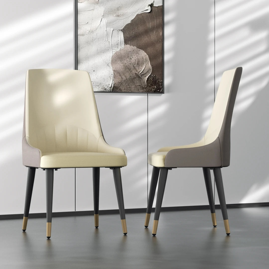 LUVODI Modern Luxury Microfiber Leather Dining Chairs Set TAVEN System LLC