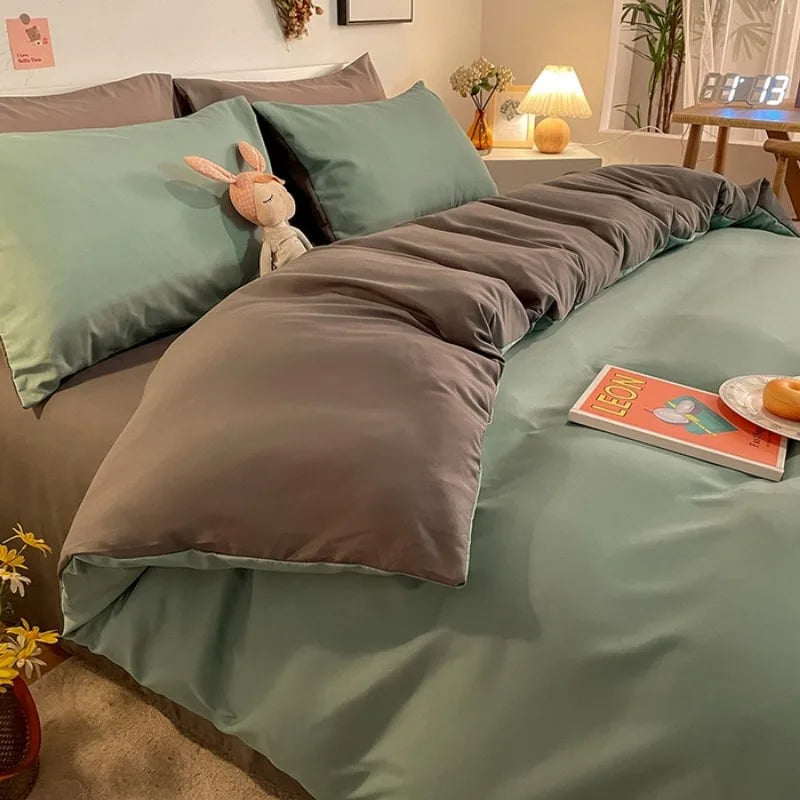 2025 New Solid Color Duvet Cover Double/Queen Size Anti-Mite Durable Comforter Cover Simple Durable (No Pillowcase) TAVEN System LLC