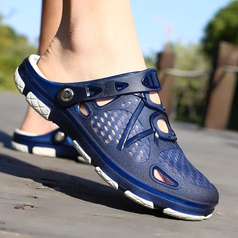 Fashion Slippers Casual Sandals Breathable Non-slip Comfortable Beach Shoes High Quality Home Slippers Outdoor Walking Male Shoe TAVEN System LLC