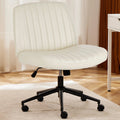 JHK Armless PU Leather Office Chair with Wheels Height Adjustable TAVEN System LLC