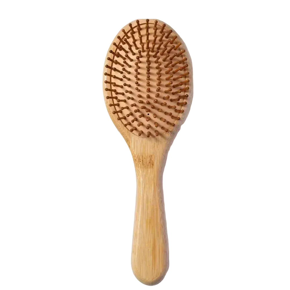 Natural Bamboo Paddle Hair Brush with Air Cushion Anti Static