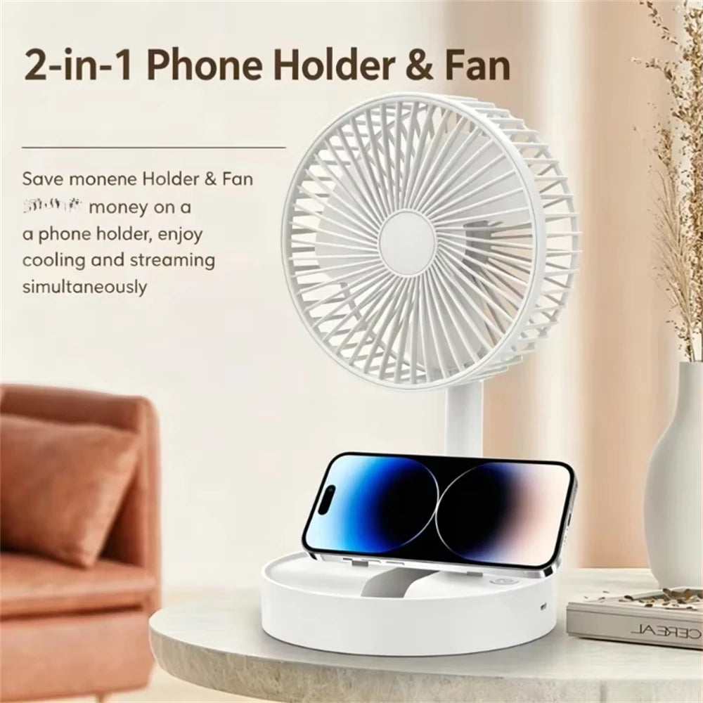 Mini Oscillating Fan Portable Battery-Operated Table Fan With 3 Speed Levels 6-inch Desk Fan Detachable Desk Fan For Home Office TAVEN System LLC