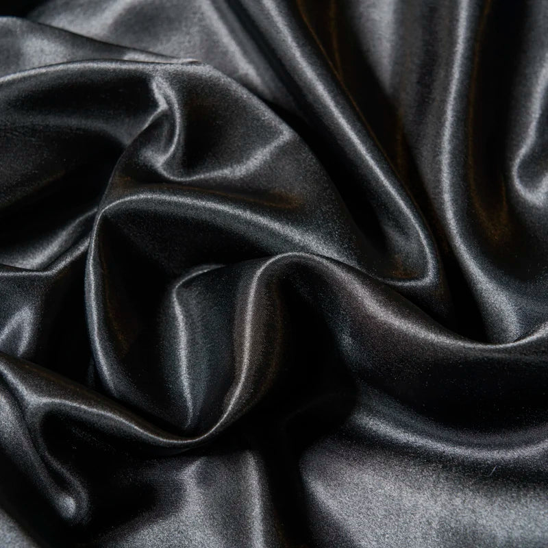 1/3Pc Satin Fitted Sheet Solid Colour Single Twin Full Queen King Ice Silk Mattress Cover Natural With Elastic Band Bed Sheet TAVEN System LLC