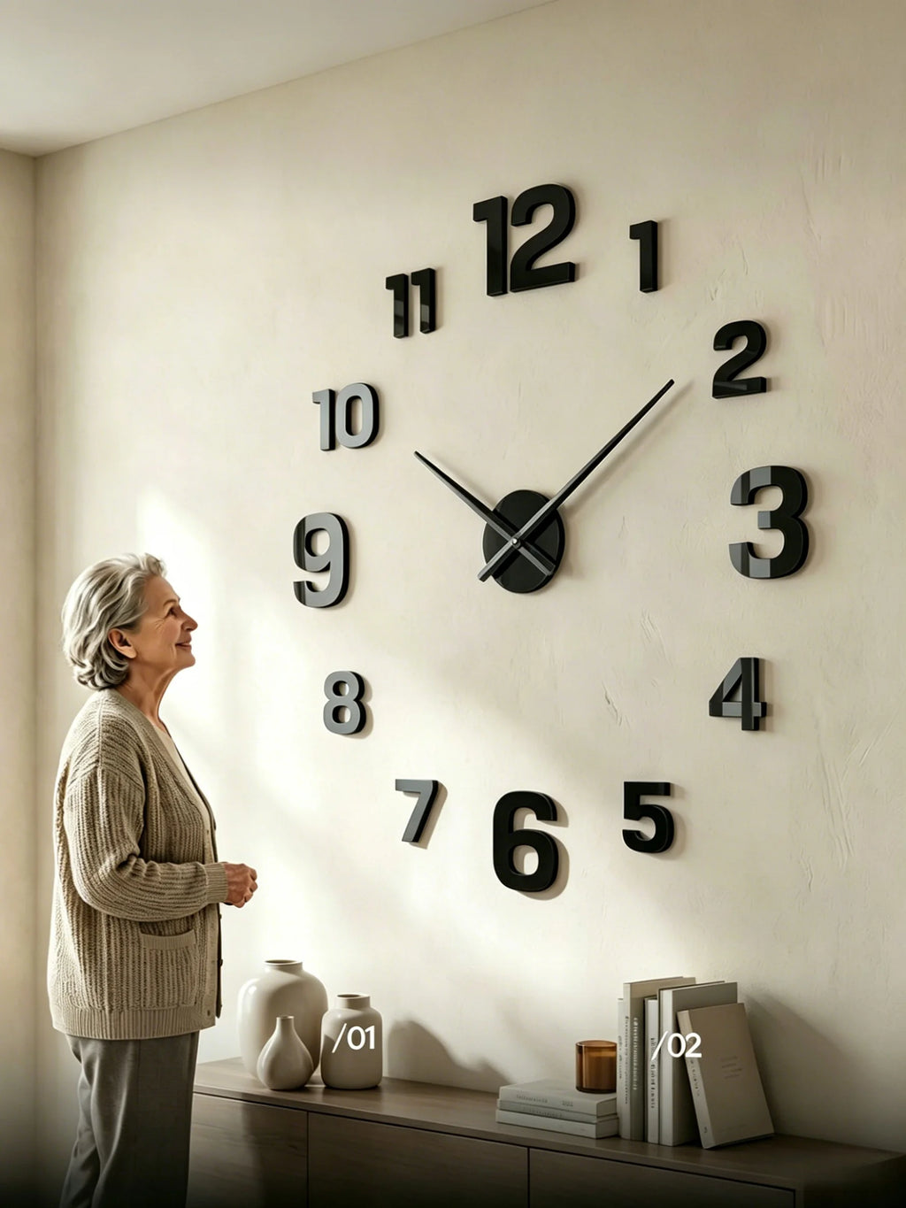 New Modern Design Large Wall Clock 3D DIY Quartz Clocks Fashion Watches Acrylic Mirror Stickers Living Room Home Decor Horloge - TAVEN System LLC