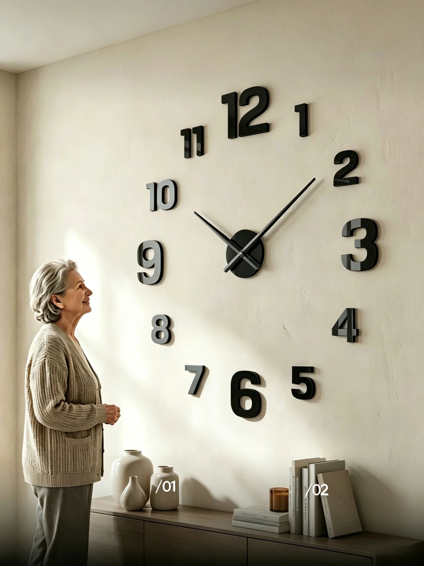 New Modern Design Large Wall Clock 3D DIY Quartz Clocks Fashion Watches Acrylic Mirror Stickers Living Room Home Decor Horloge - TAVEN System LLC