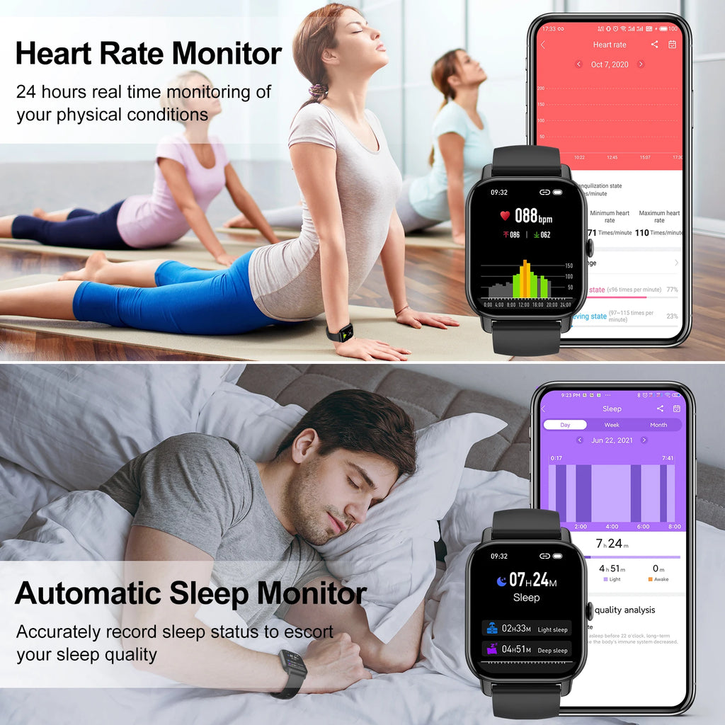 Jxrev Smart Watch, 1.85" Sports Watch for IP68 Waterproof, 110+ Sport Modes, Fitness Activity Tracker, Ultra Thin Watch. TAVEN System LLC