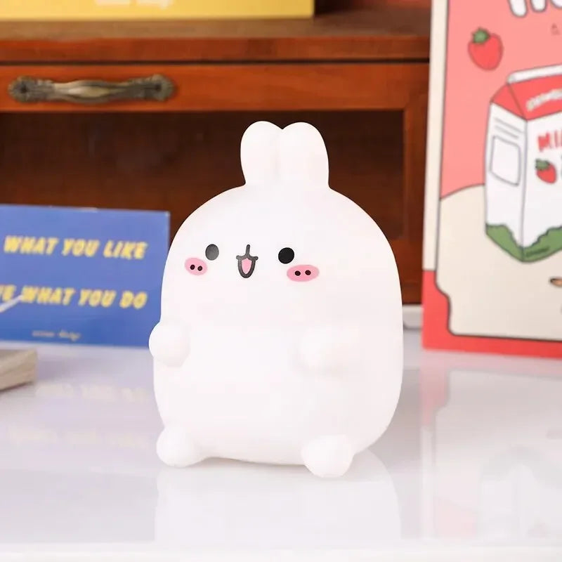 Rabbit Night Light Bedhead Bedroom LED Small Table Light Non Plug In Floor Stand Creative Atmosphere Night Light Decoration TAVEN System LLC