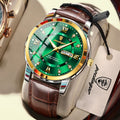 POEDAGAR Luxury Business Male Clock Date Week Waterproof Luminous Gold Men Wristwatch Casual Fashion Quartz Men's Watches Reloj - TAVEN System LLC