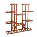 Wooden multi tier plant stand for indoor outdoor flower pots