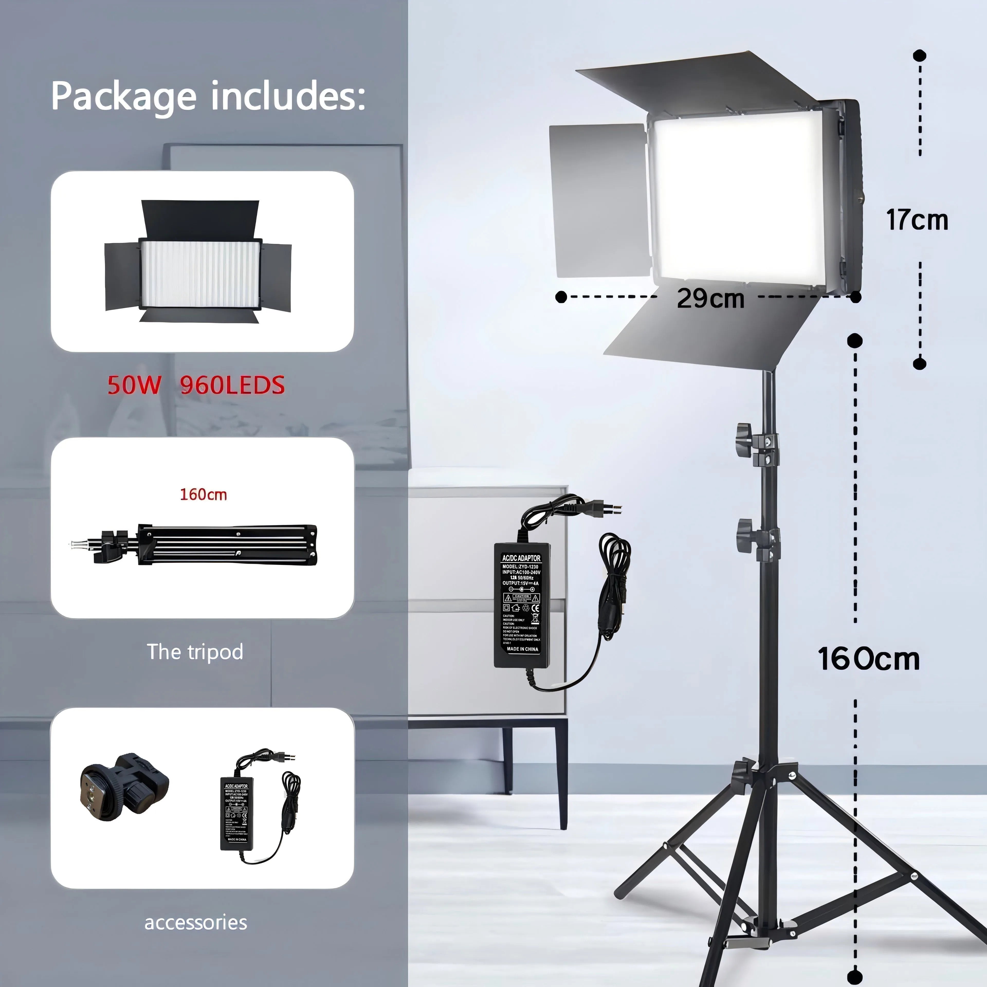 LED Photo Studio Light Video Studio Light With Dimmable for Game Live Video Lighting Portable Video Recording Photography Lamp TAVEN System LLC