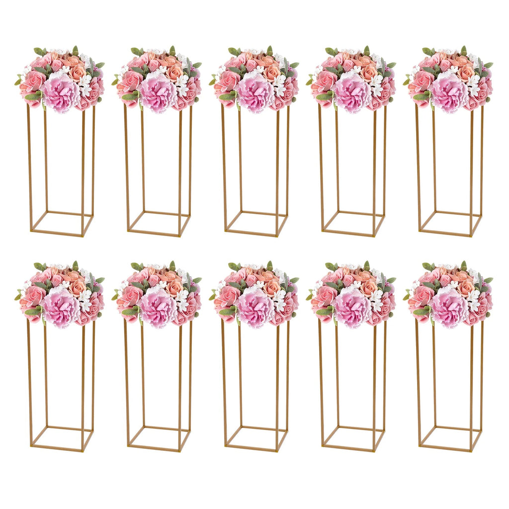 Gold wedding flower stand metal display columns 60cm