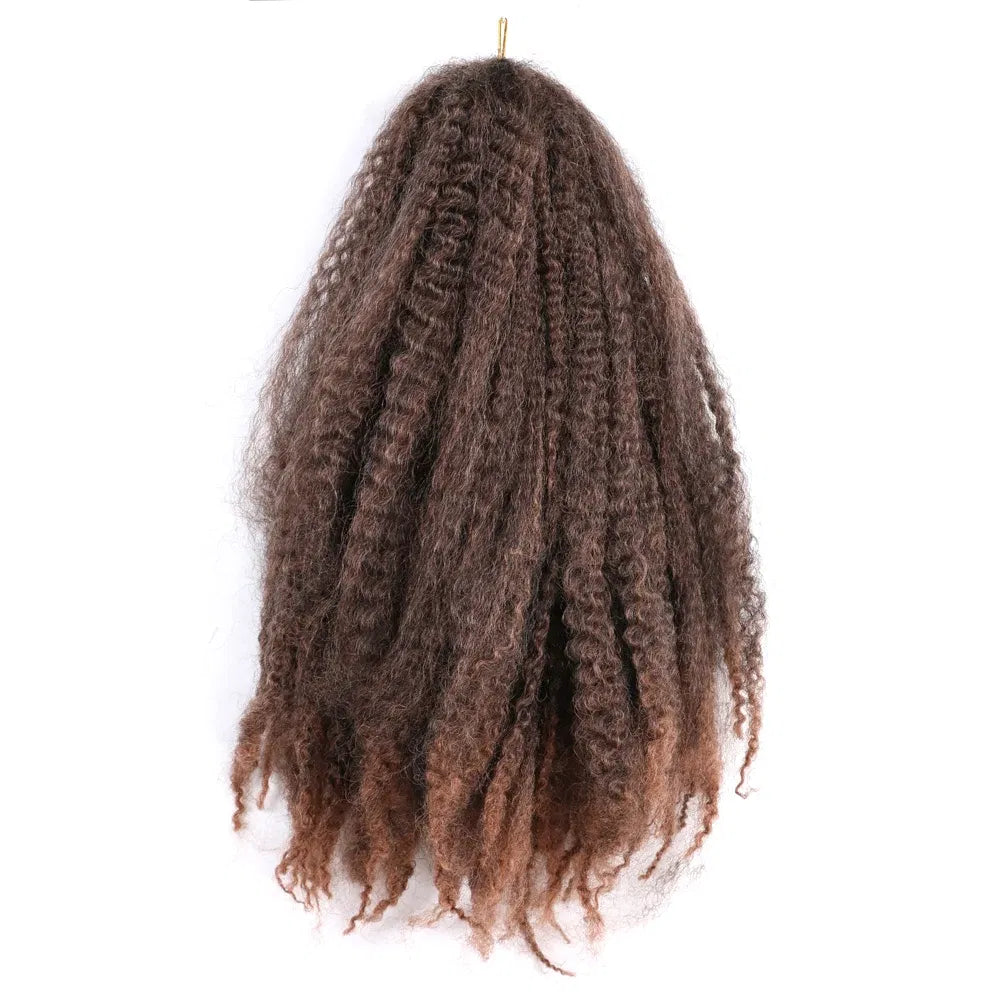 Color: T1B/30, Stretched Length: 18inches, Bulk Buy: 3Pcs/Lot - 18 Inch Synthetic Marley  Twist Braiding Hair Afro Kinky Curly Crochet Hair for Faux Locs Long Springy Twist Hair Extensions Taven