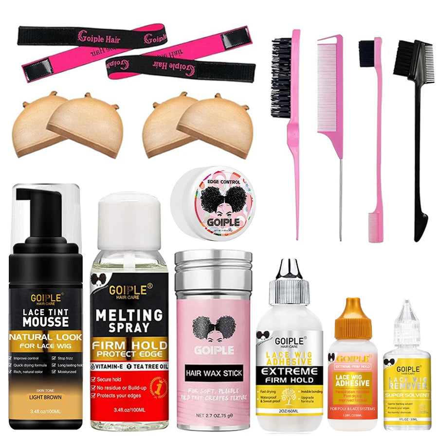 Goiple Lace Melting Spray & Tint Mousse Wig Install Kit