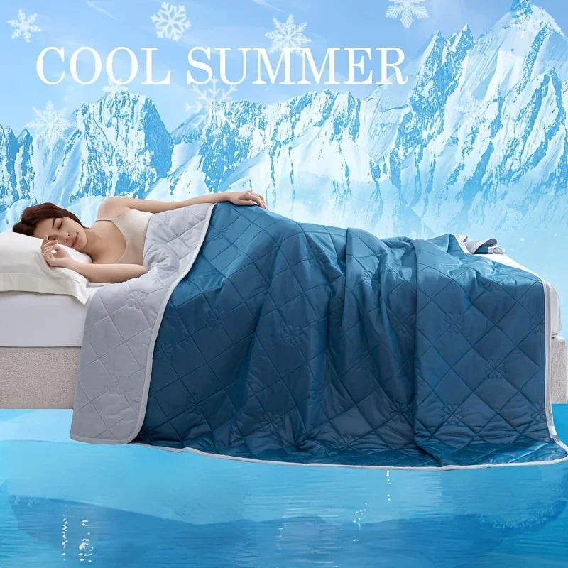 Large Cooling Blanket for SleepersDual-Sided Soft&Lightweight Summer Bedding,100% Polyester Woven Quilted Throw,Machine Washable TAVEN System LLC