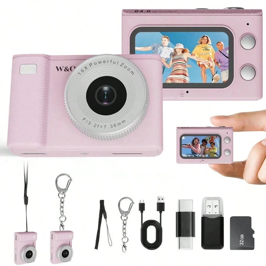 Mini Camera 1080P HD Video Recorder - Keychain Digital Video Camera with 32GB Card and Long Battery Life, Ultra-Portable Mini Camera for Travel/Vlog/Night Shooting, Supports Time-Lapse Shooting, Video Recording TAVEN System LLC