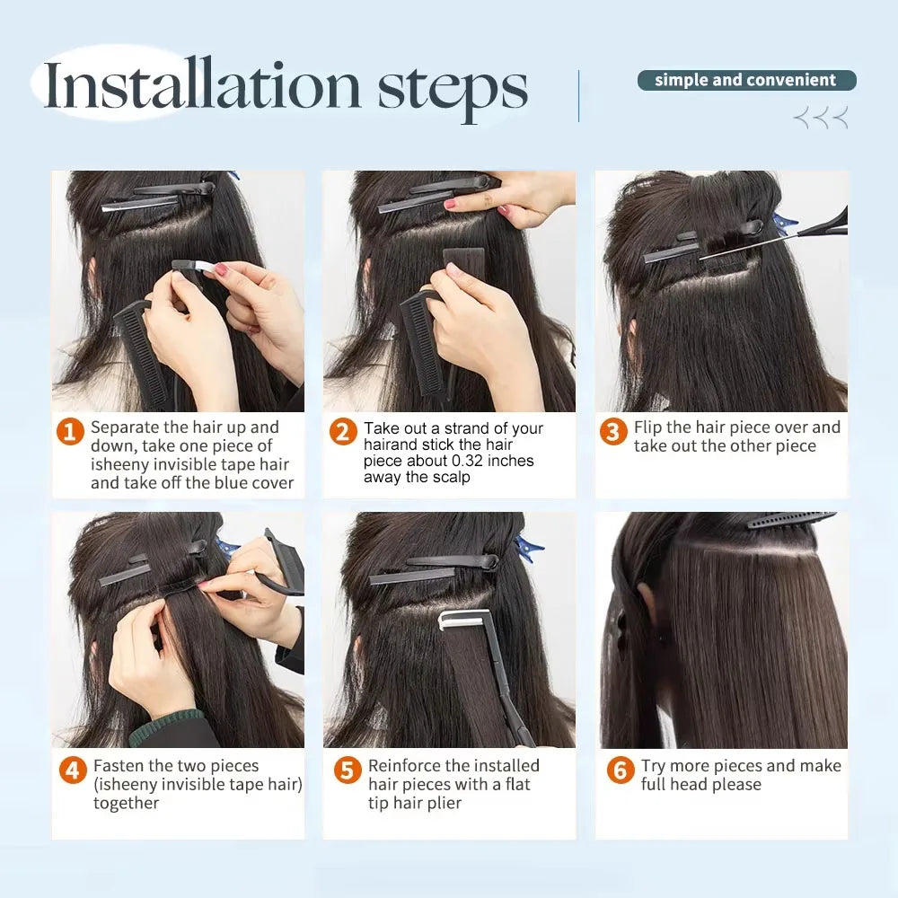 Skin Invisible Tape In Virgin Human Hair Extensions