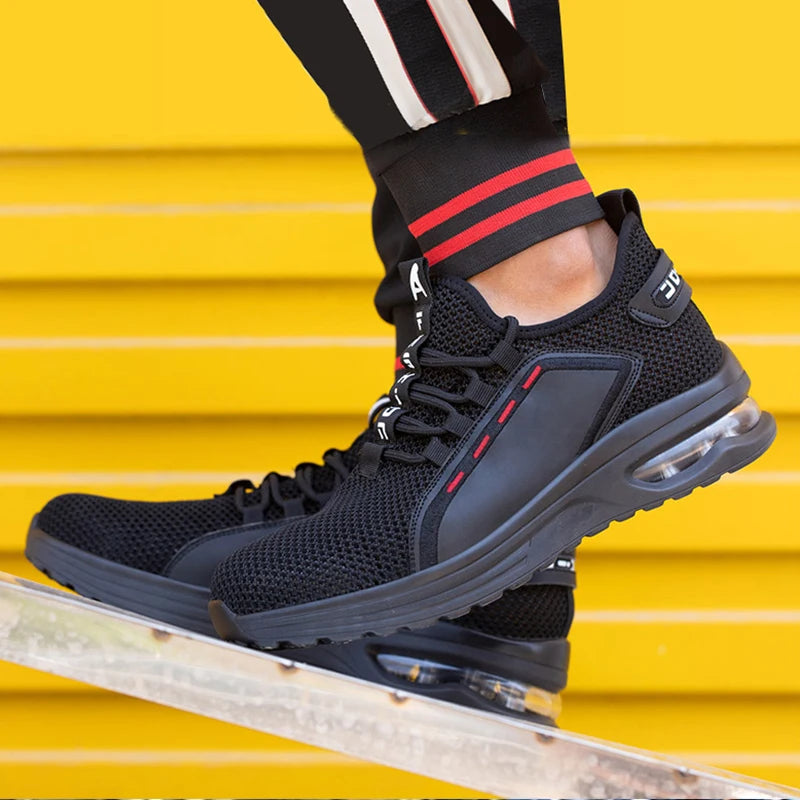 Men Air Cushion Safety Shoes Indestructible Work Shoes Sneakers Steel Toe Anti-smash Industrial Shoe Puncture-Proof footwear TAVEN System LLC