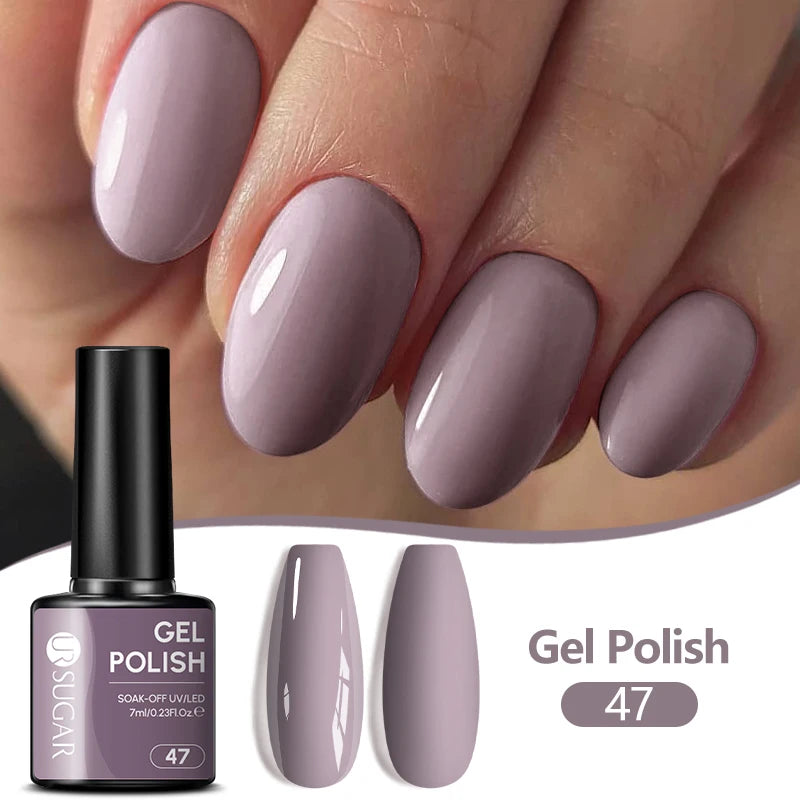 UR SUGAR 7ML Nail Gel Fresh Macaron 107 Colors All For Manicure Semi Permanent Soak Off LED UV Long-Lasting Nail Art Varnish TAVEN System LLC