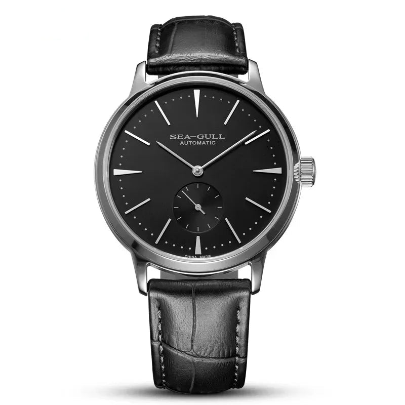 Men Luxury Hand Wind Mechanical Leather Business Wrist Watch TAVEN System LLC