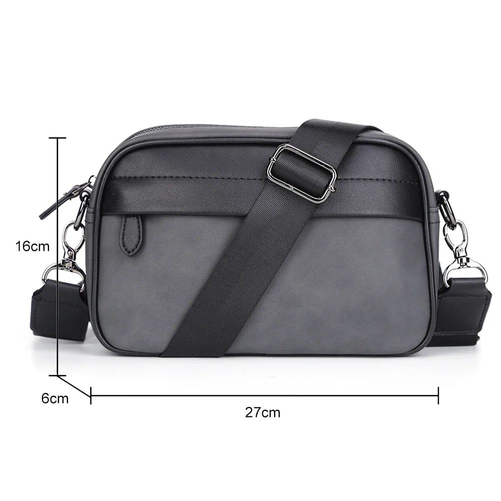 Men PU Leather Business Shoulder Bag Crossbody Messenger Bag TAVEN System LLC